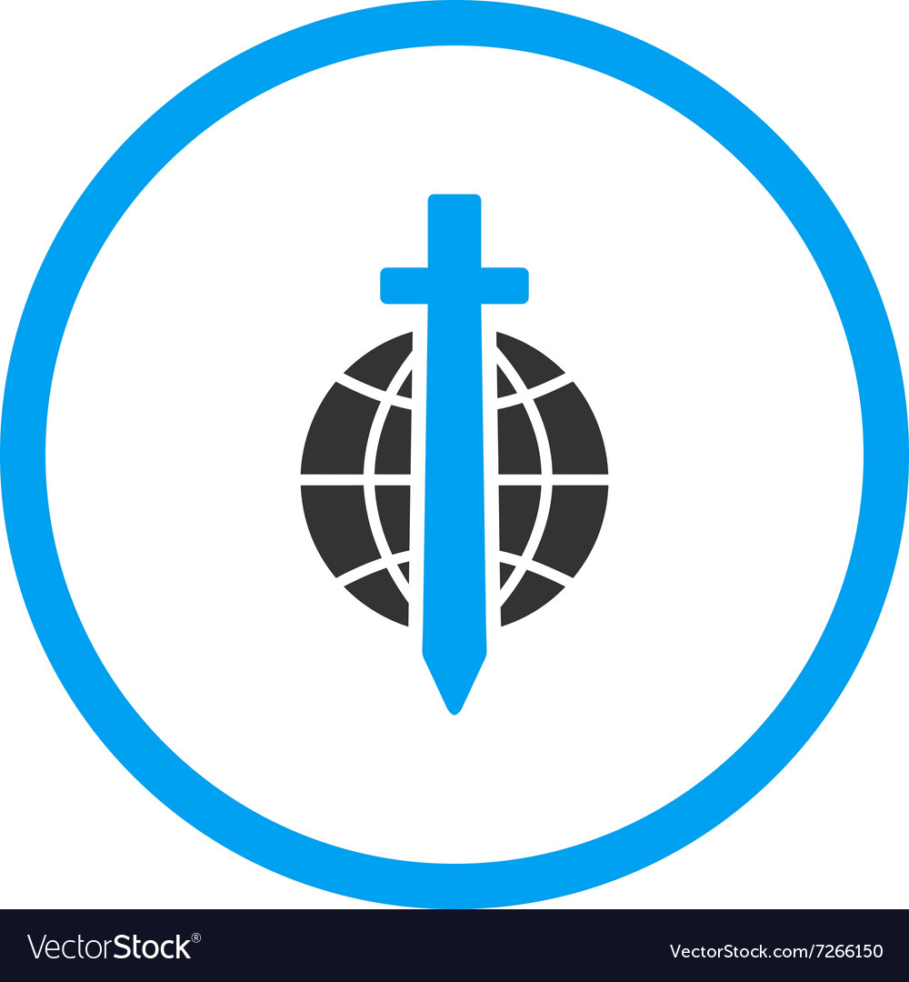 Globe sword icon Royalty Free Vector Image - VectorStock