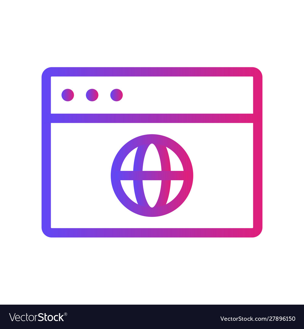 Gradient web browser icon with white background