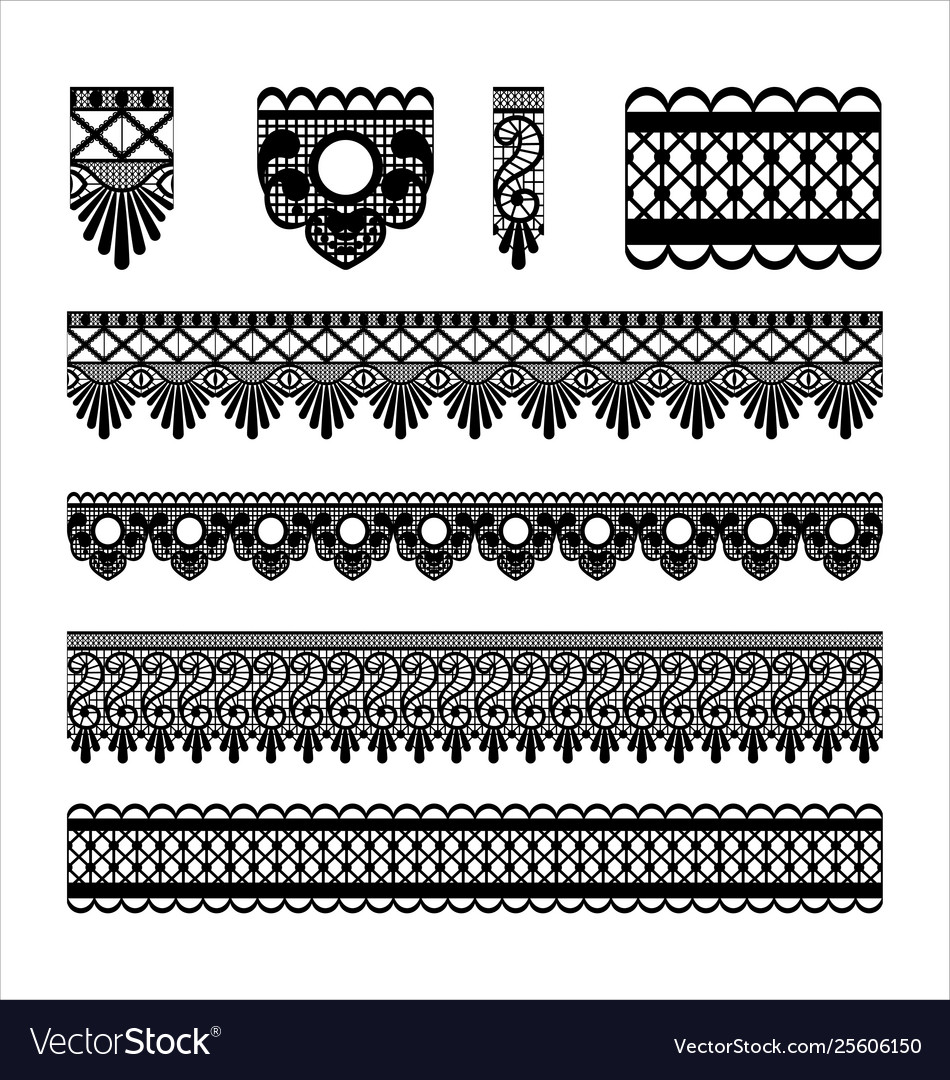 Lace Trim Elements & Brush Set