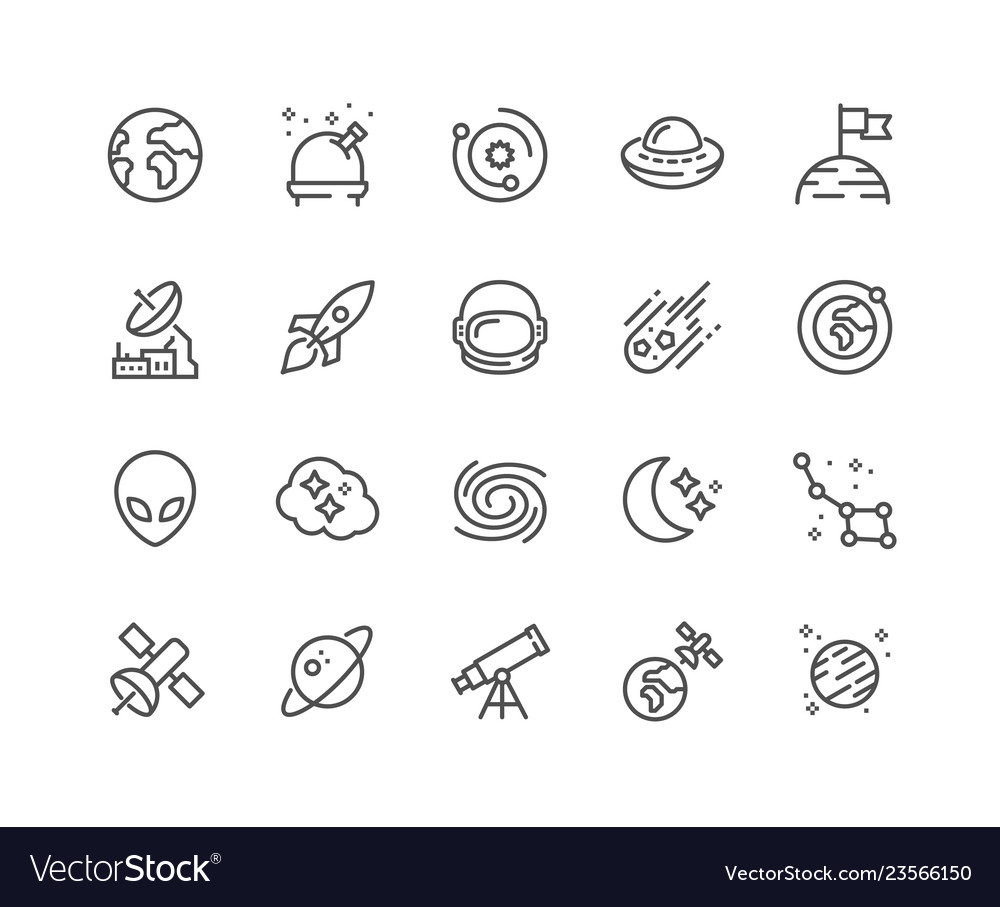 Line space icons vector image Line space icons