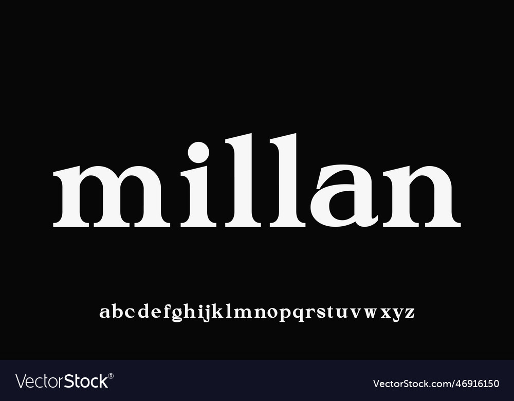 Lowercase serif font design suitable for logotype Vector Image Lowercase serif font design suitable for logotype