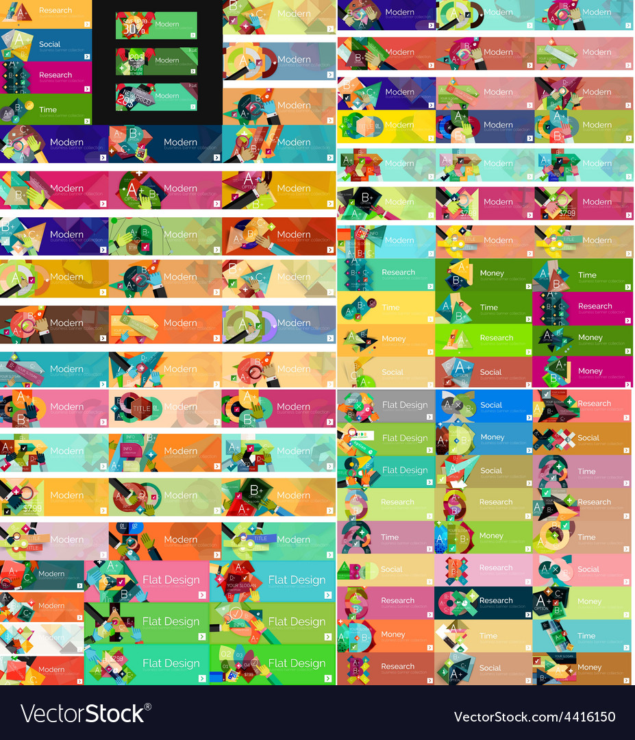 Mega set of universal web option infographic