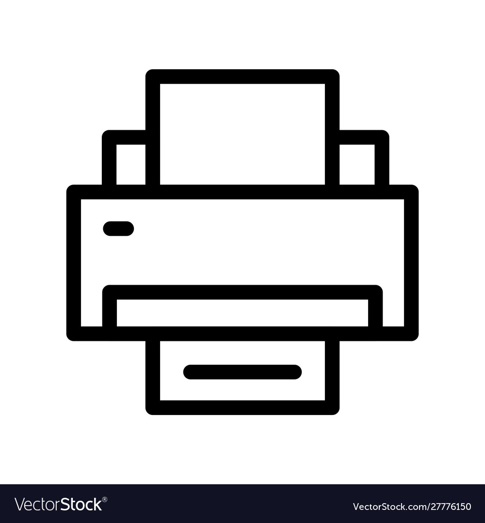 Printer icon with white background