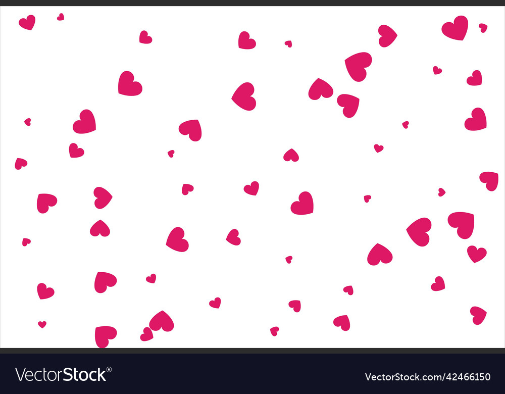 Red heart background love confetti