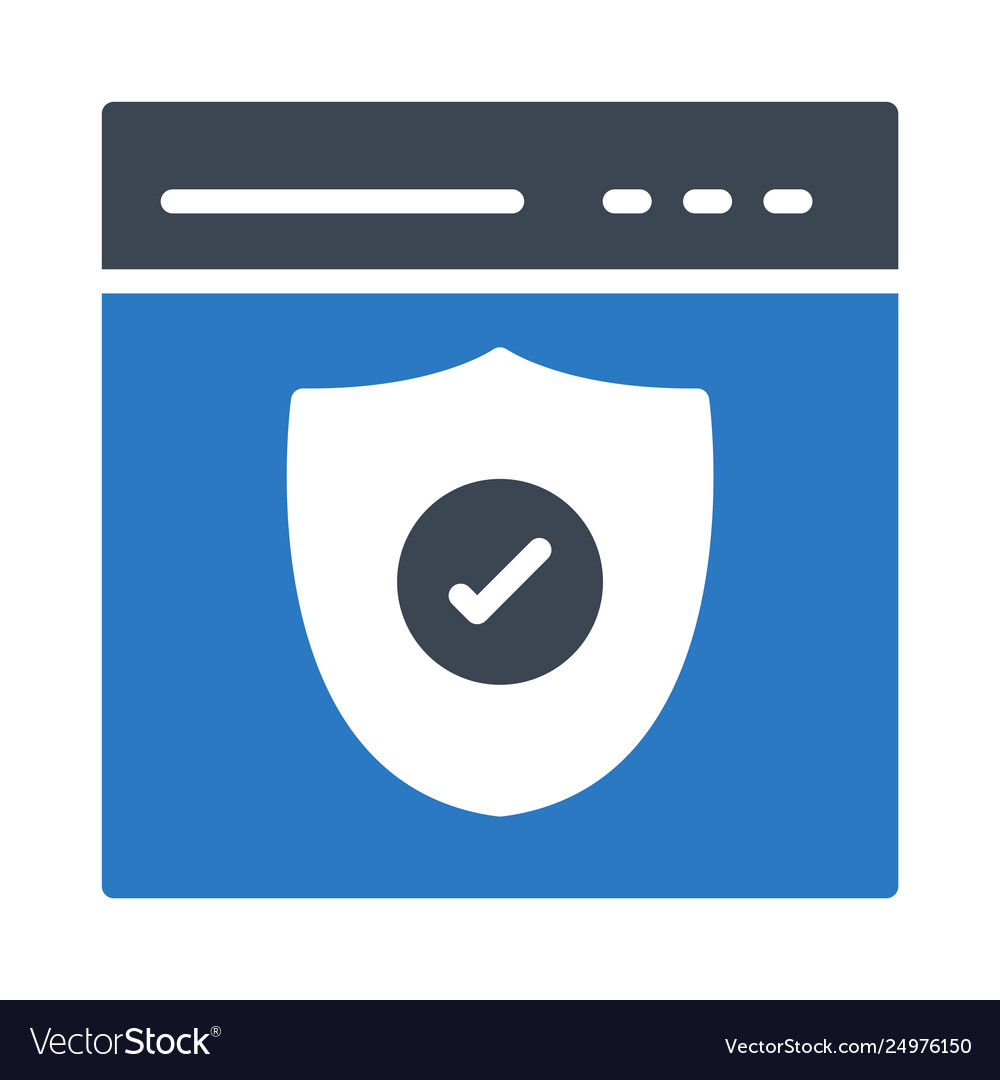 Secure browser vector image Secure browser