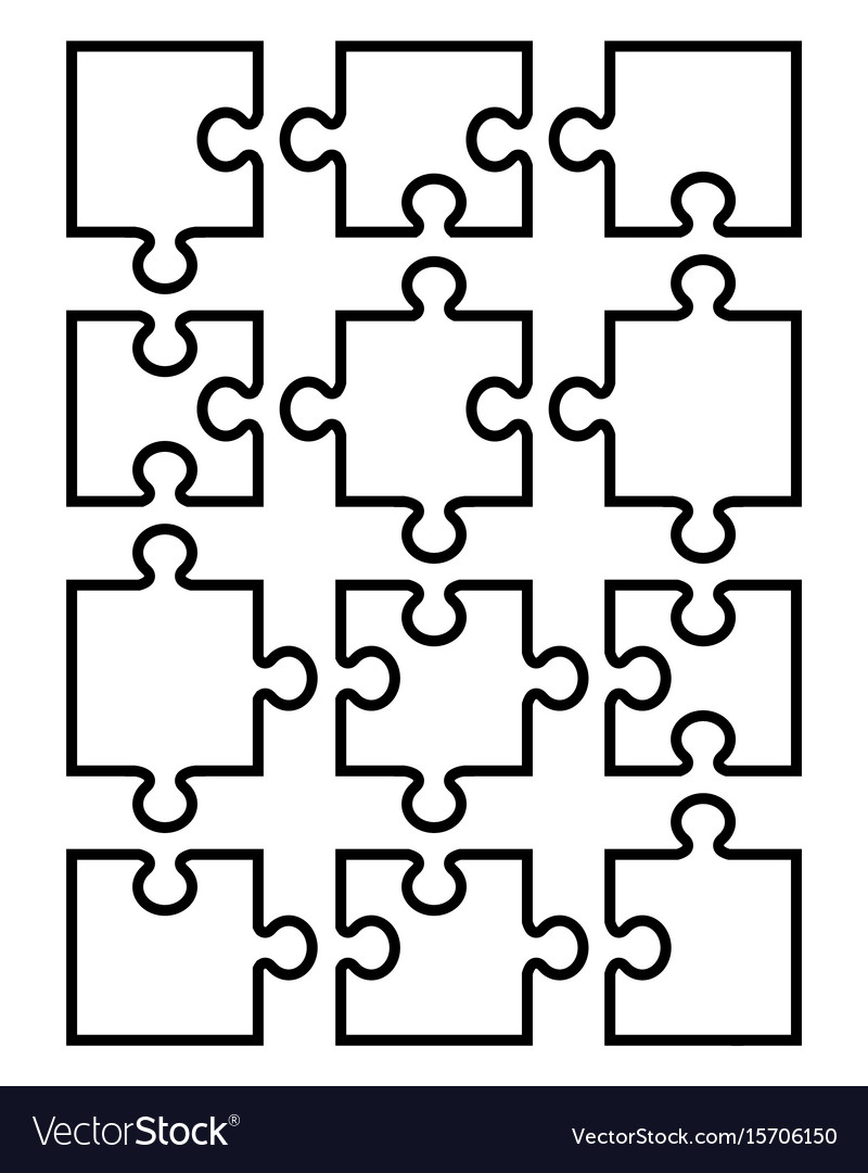 Separate parts of puzzle Royalty Free Vector Image