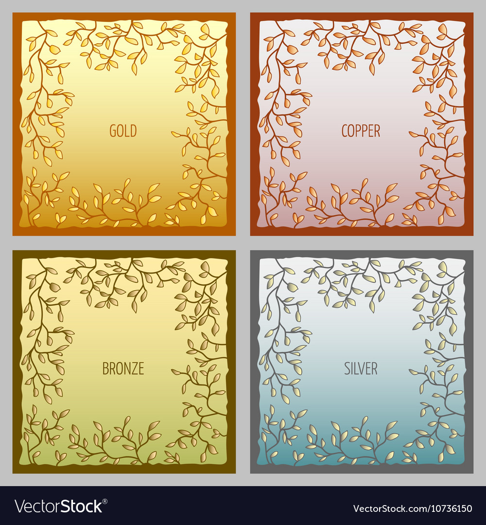 Set of 4 metal frames for text input