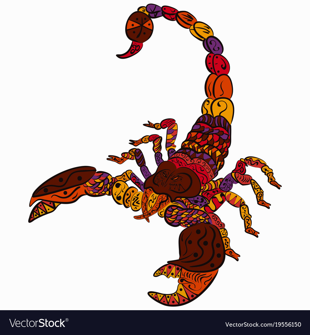 Stylized Scorpio Zodiac