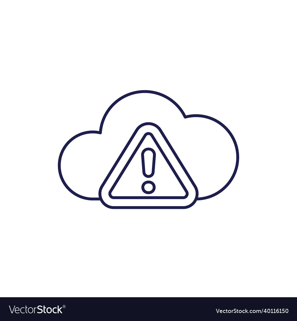 Warnung hochladen Fehlerzeilensymbol mit Cloud