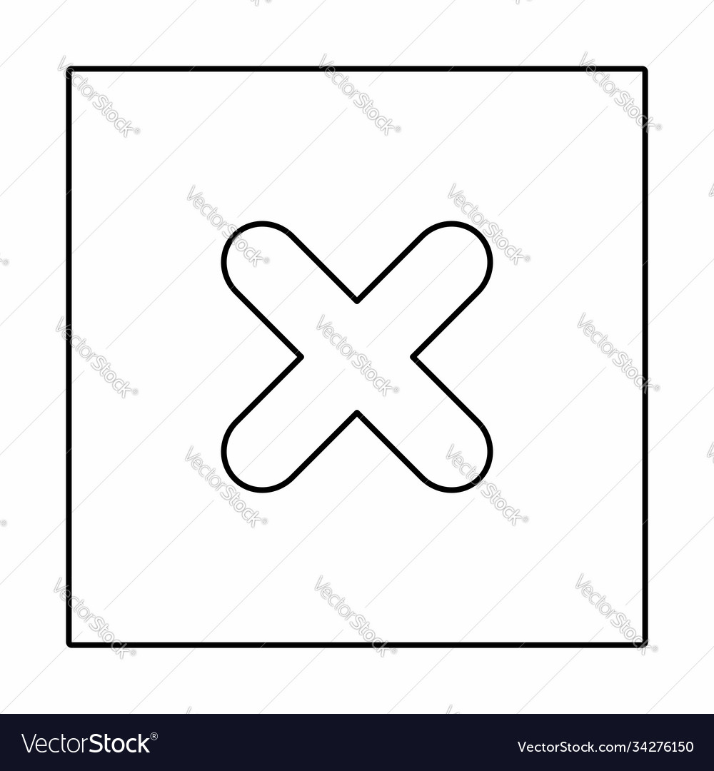 Wrong marks cross rejected disapproved