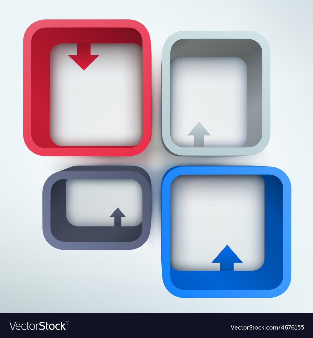 Abstract 3d frames with place for text