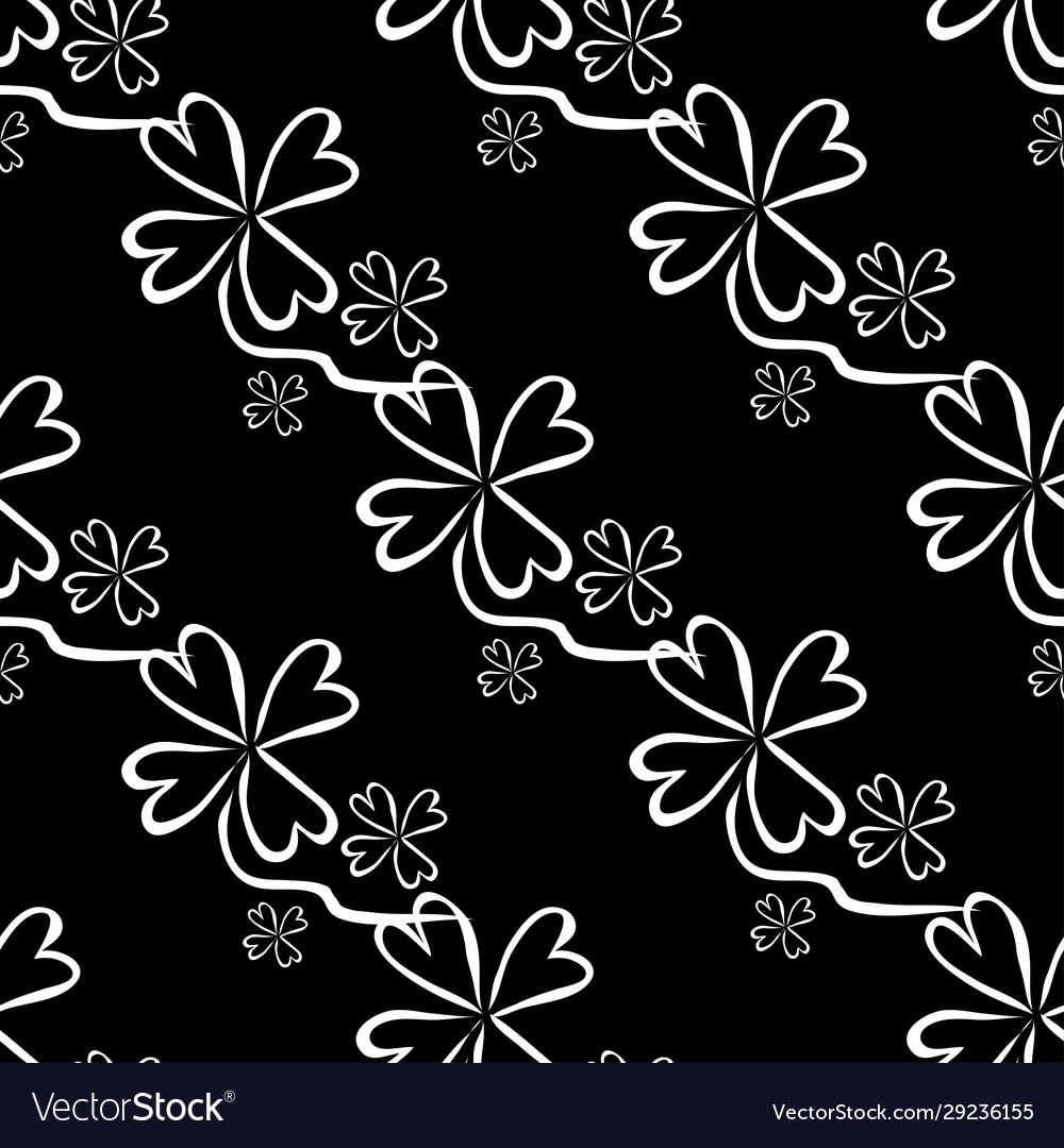 Clover seamless pattern vector image Clover seamless pattern