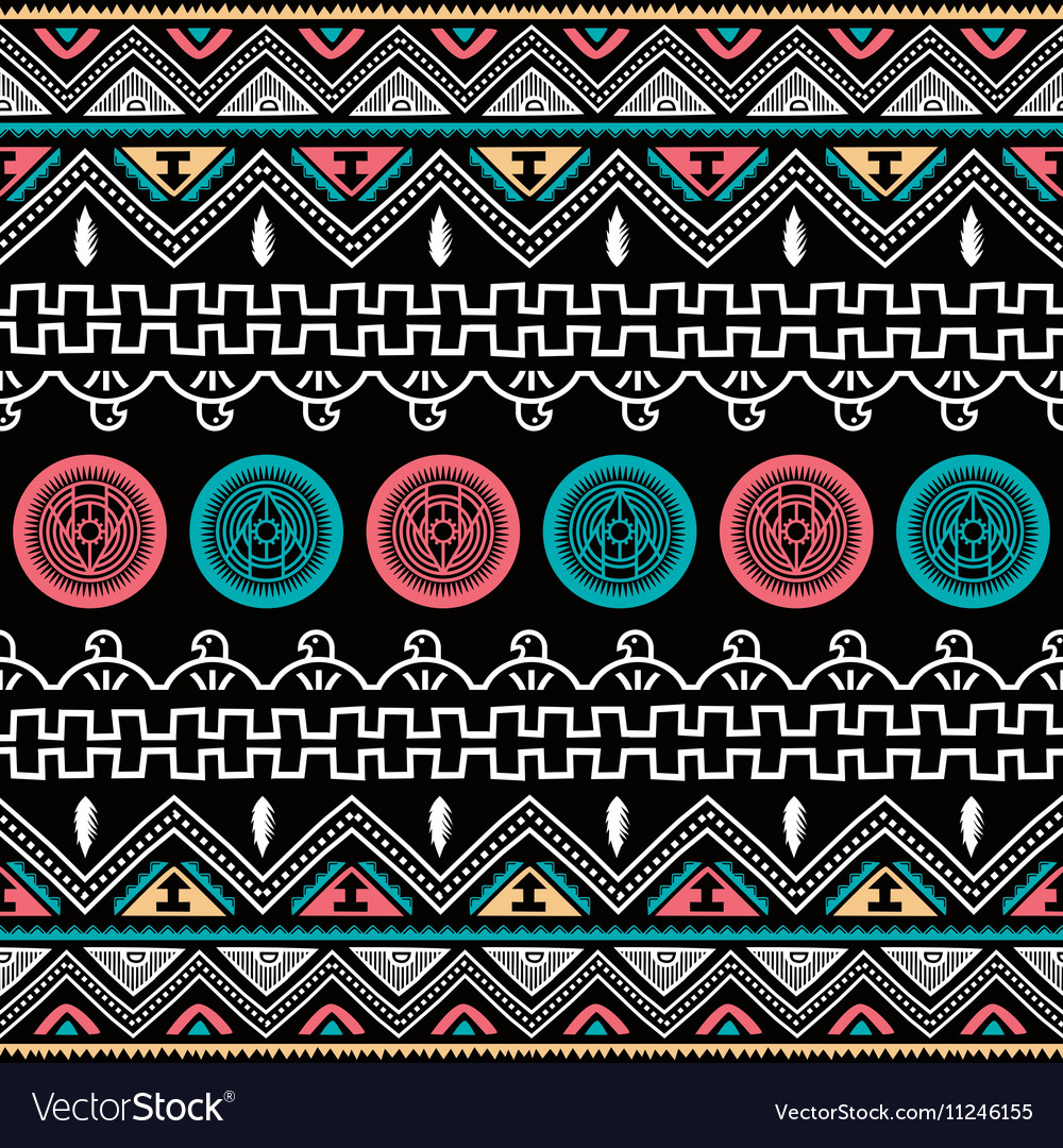 Color native ethnic seamless pattern