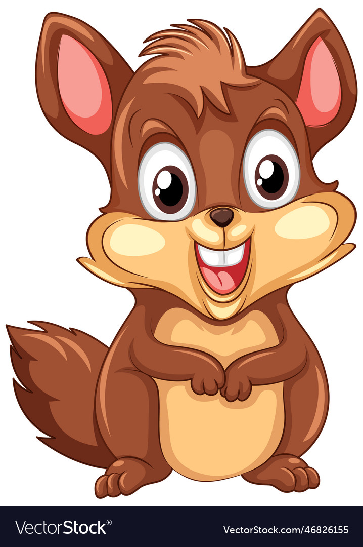 Cute squirrel cartoon character
