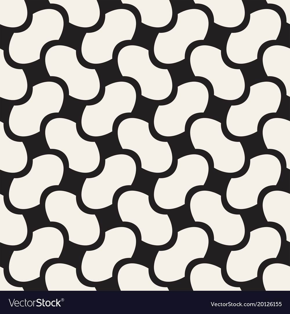 Geometric seamless pattern with curved