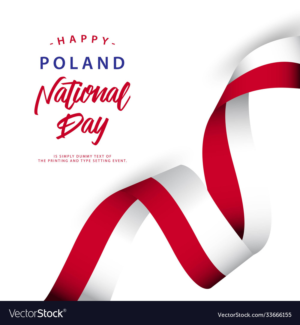 Happy poland national day template design