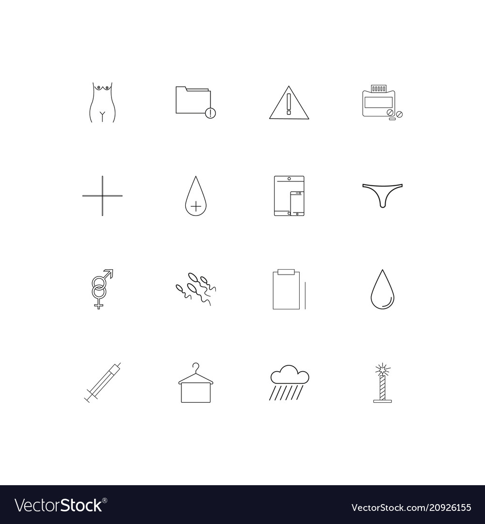 Healthcare and medical linear thin icons set