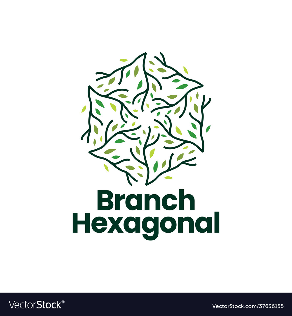 Hexagonal Tree Branch Logo