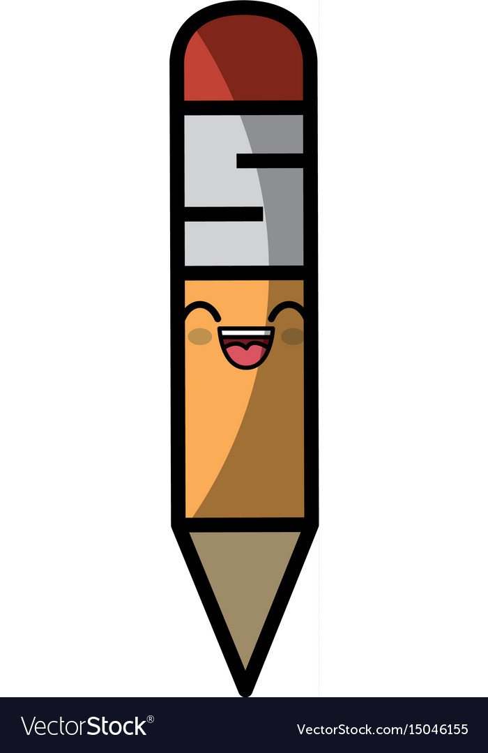 Pencil cartoon smiley