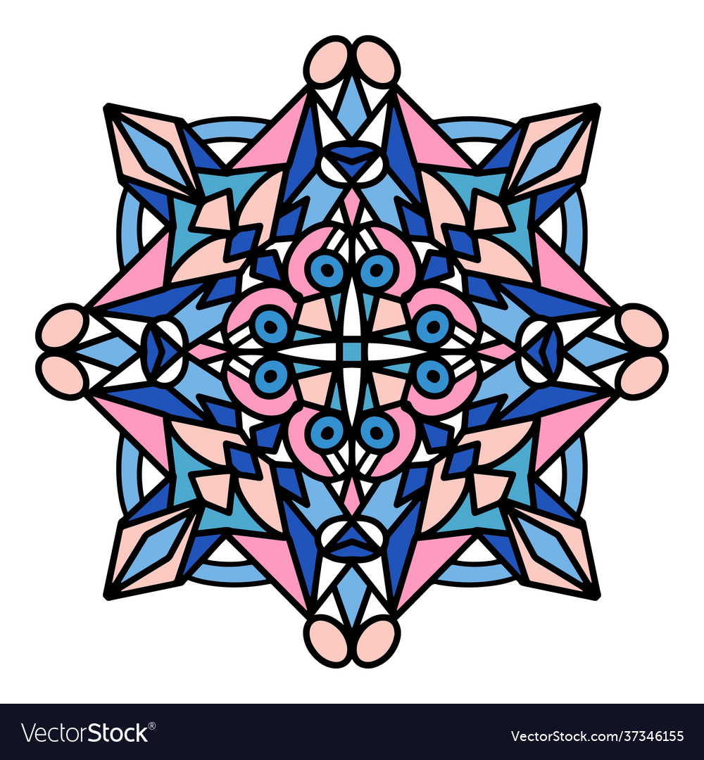 Relax Mandala Symbol Hand gezeichnet und Umriss Stil vector image Relax Mandala Symbol Hand gezeichnet und Umriss Stil