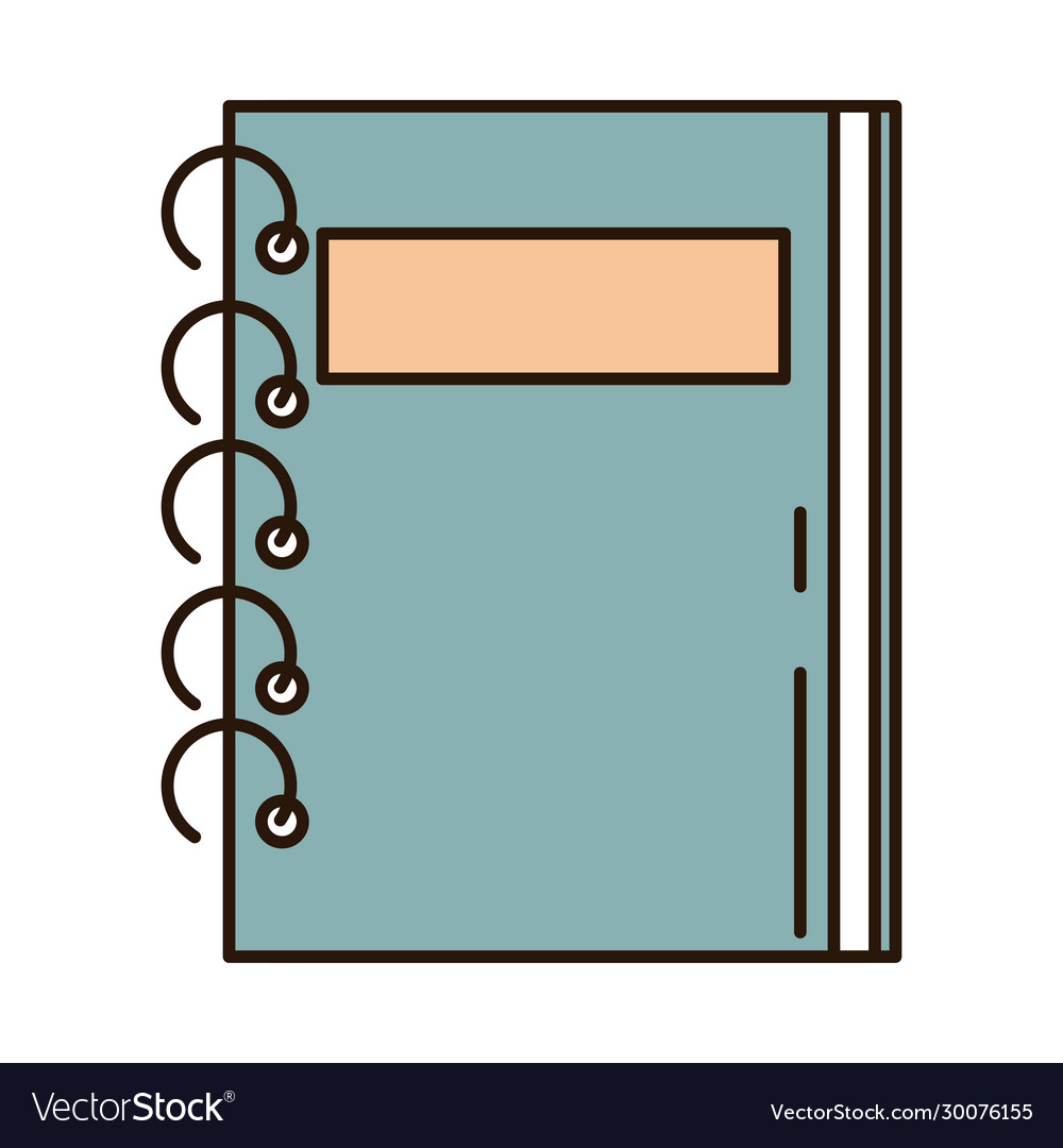 School education notepad with spiral supply line