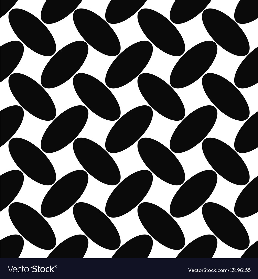 Seamless monochrome diagonal ellipse pattern