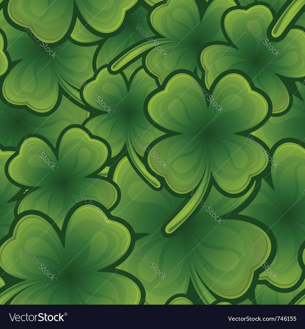 Seamless pattern from shamrock for st patricks day