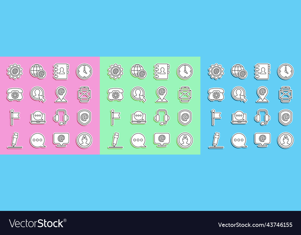 Set line create account screen shield with mail vector image Set line create account screen shield with mail