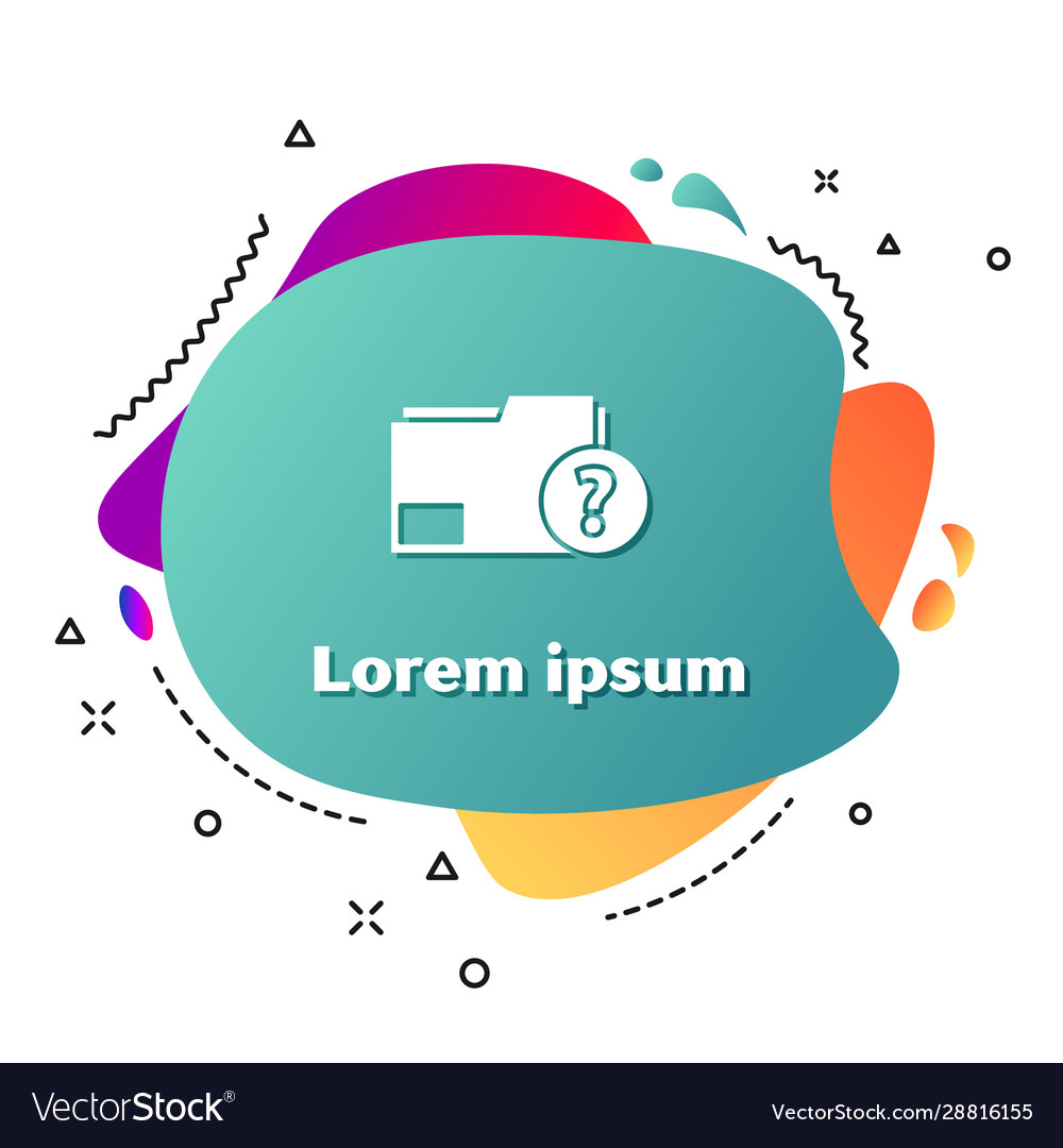White unknown document folder icon isolated Vector Image White unknown document folder icon isolated