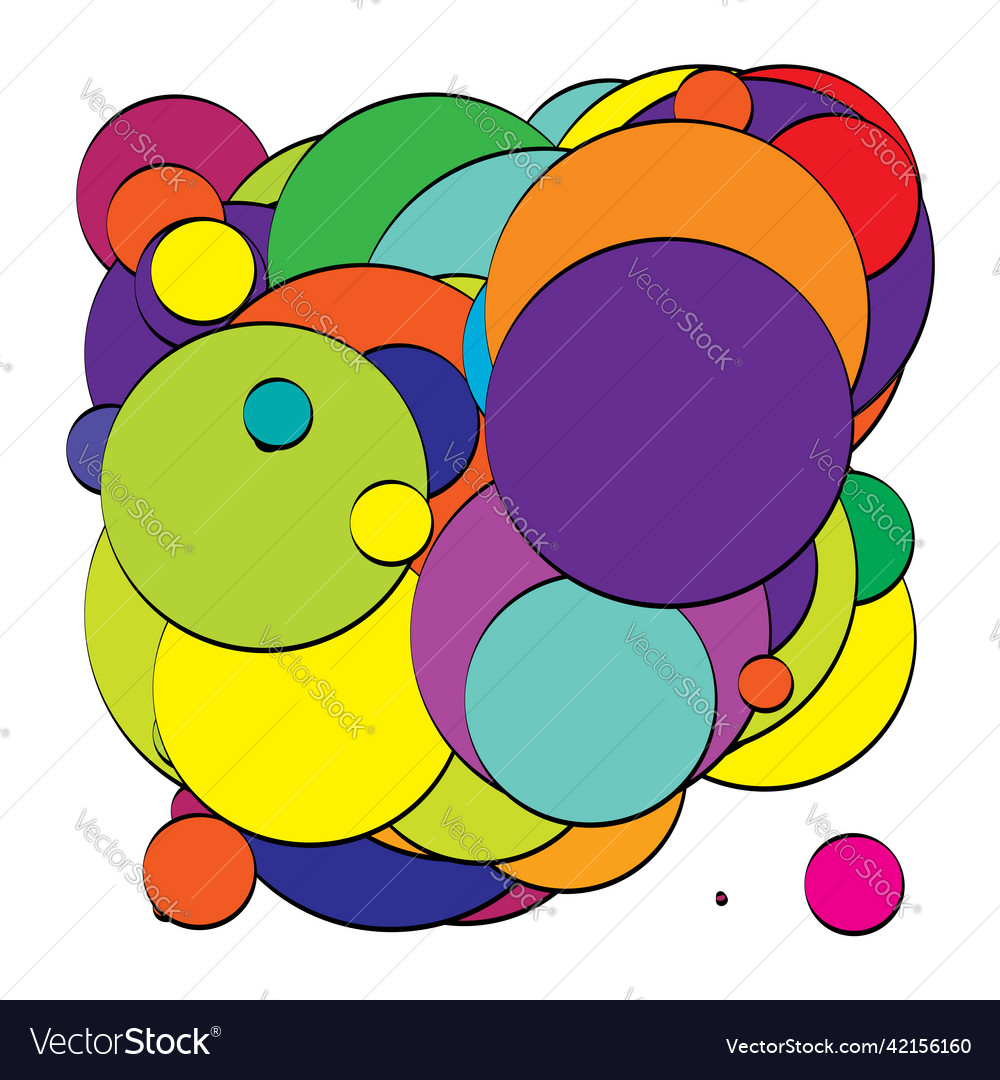 Abstract overlapping circles pattern