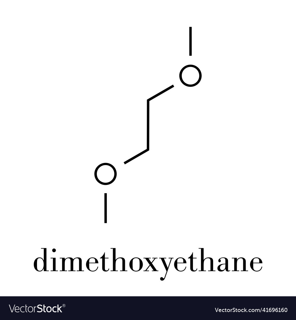 Dimethoxyethane glyme dme dimethylene glycol Vector Image