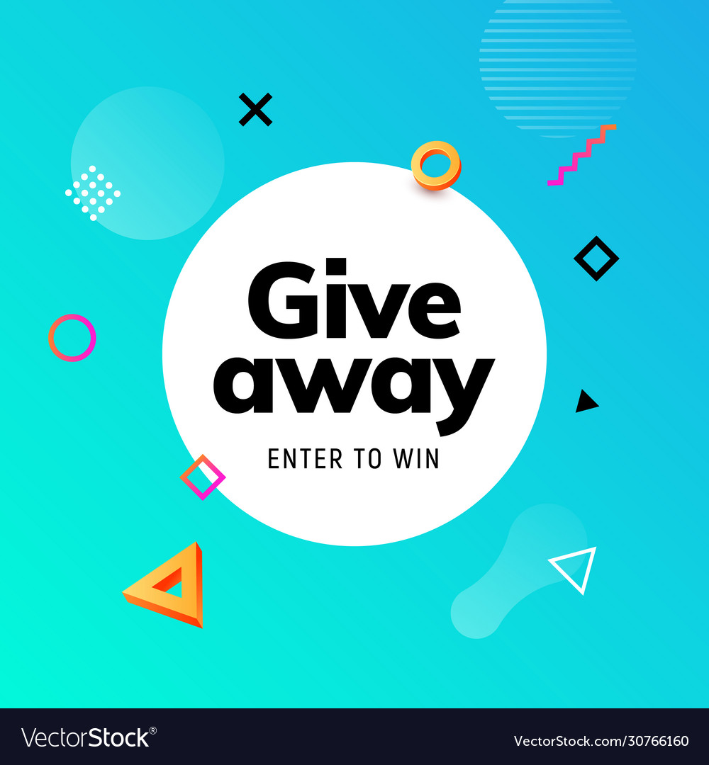 Giveaway Verlosung Tag Poster Design weggeben