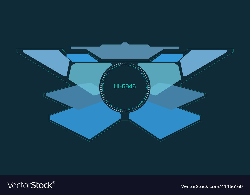 Hud display ui futuristic element vector image Hud display ui futuristic element