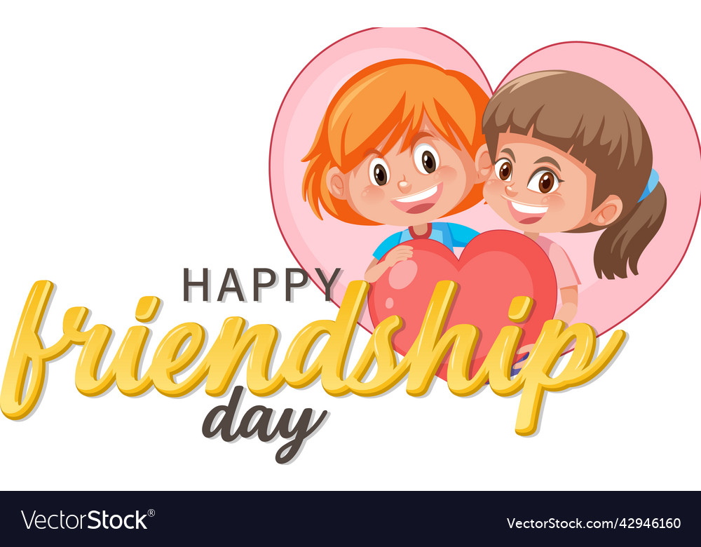 International friendship day banner design Vector Image International friendship day banner design Vector Image