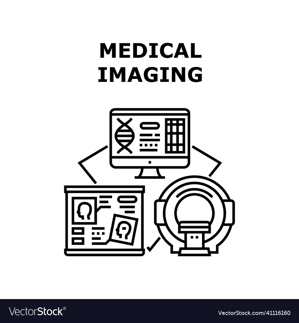 Medical imaging icon Royalty Free Vector Image