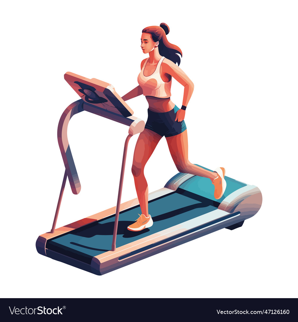 Muscular woman running Royalty Free Vector Image