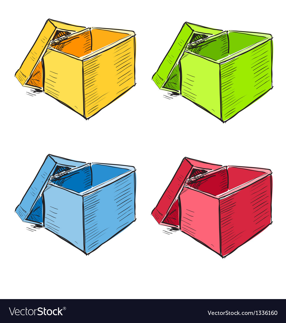 Open box in many colors set