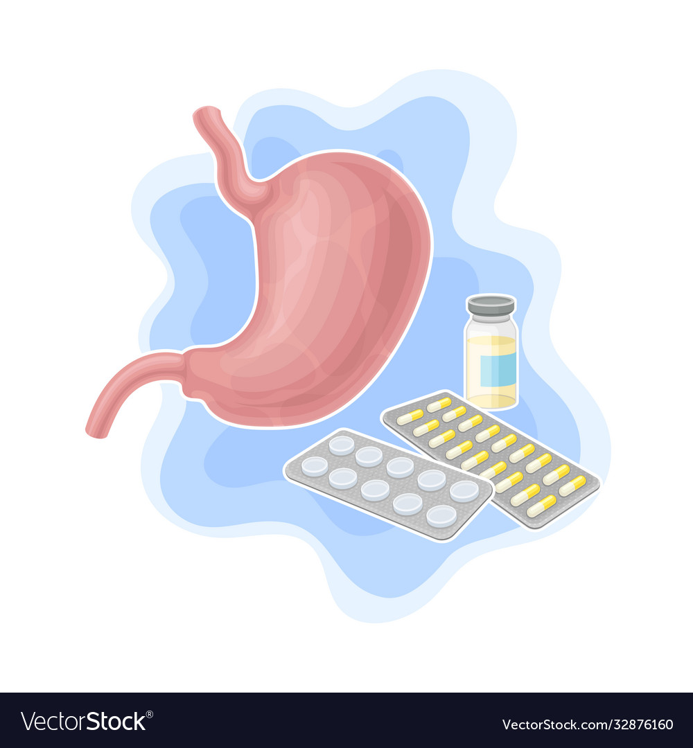 Pills in blister pack and stomach as donor organ