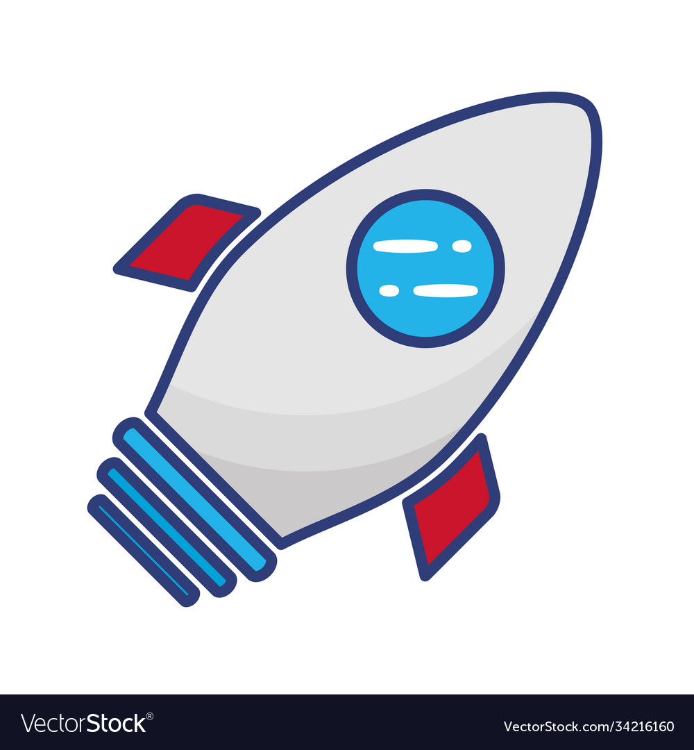 Rocket launcher flat style icon Royalty Free Vector Image