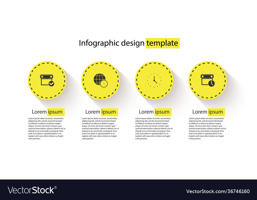 Set calendar with check mark world time clock Vector Image Set calendar with check mark world time clock