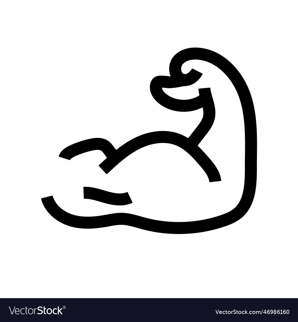 Simple muscle training icon or biceps