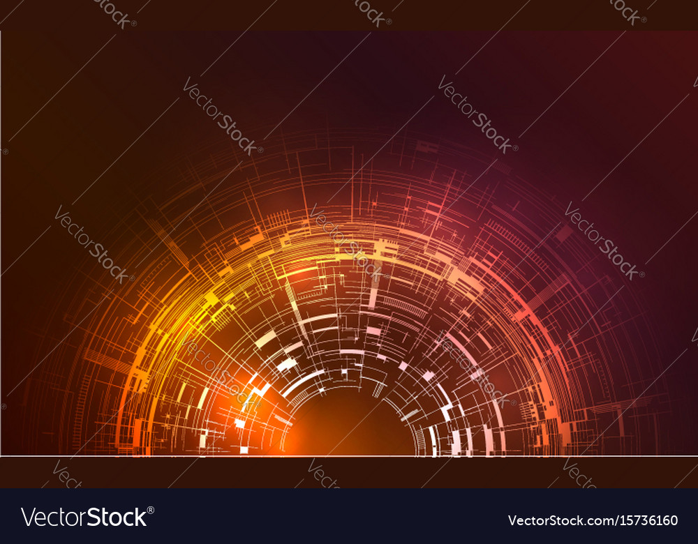 Technical circular background microchips