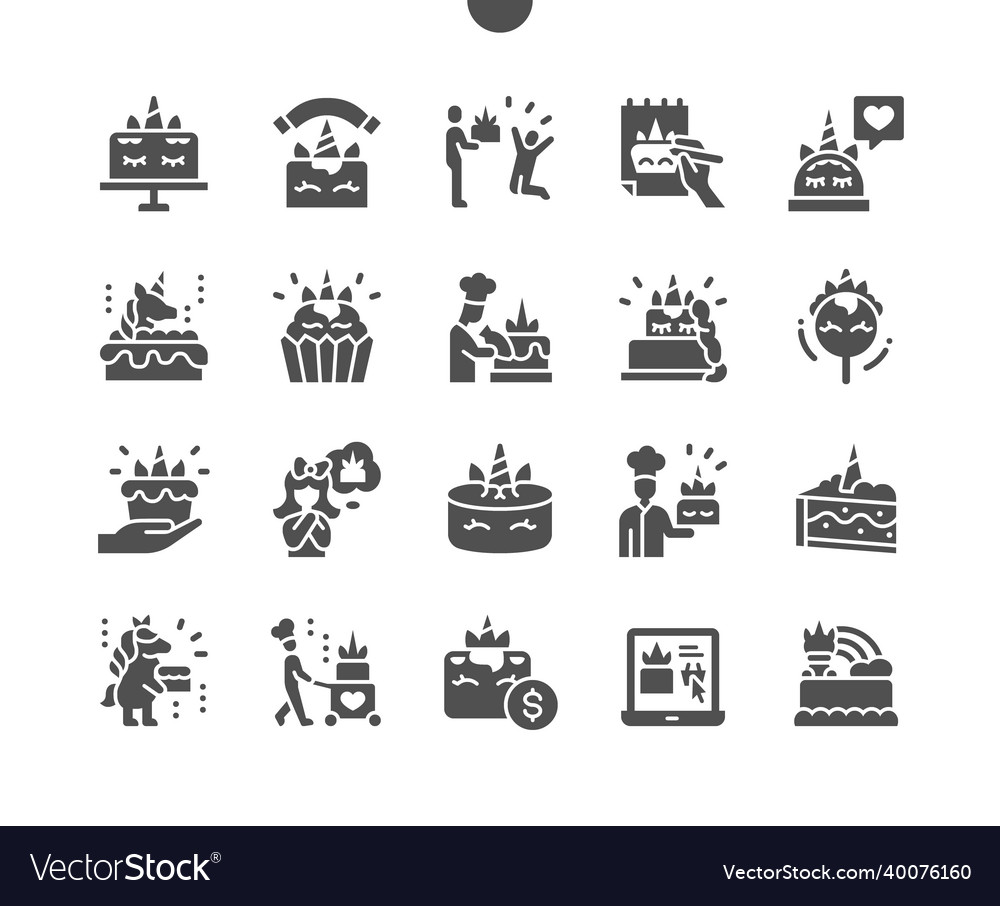 Unicorn cake confectioner menu for restaurant vector image Unicorn cake confectioner menu for restaurant