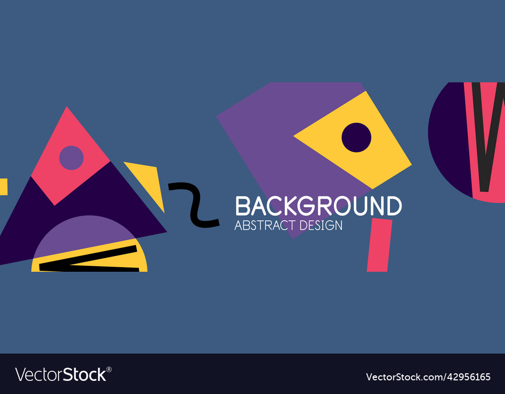 Abstract background with blocks lines geometric Vector Image Abstract background with blocks lines geometric
