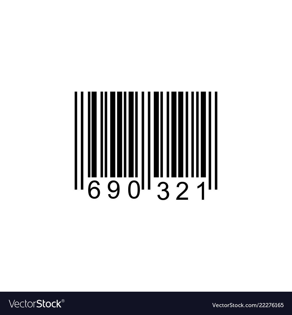 Barcode or code isolated on a background vector image Barcode or code isolated on a background