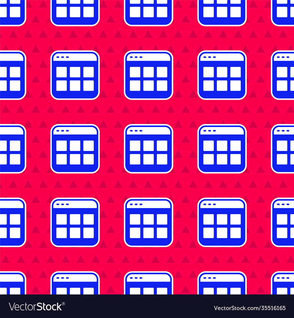 Blue browser files icon isolated seamless pattern Vector Image Blue browser files icon isolated seamless pattern