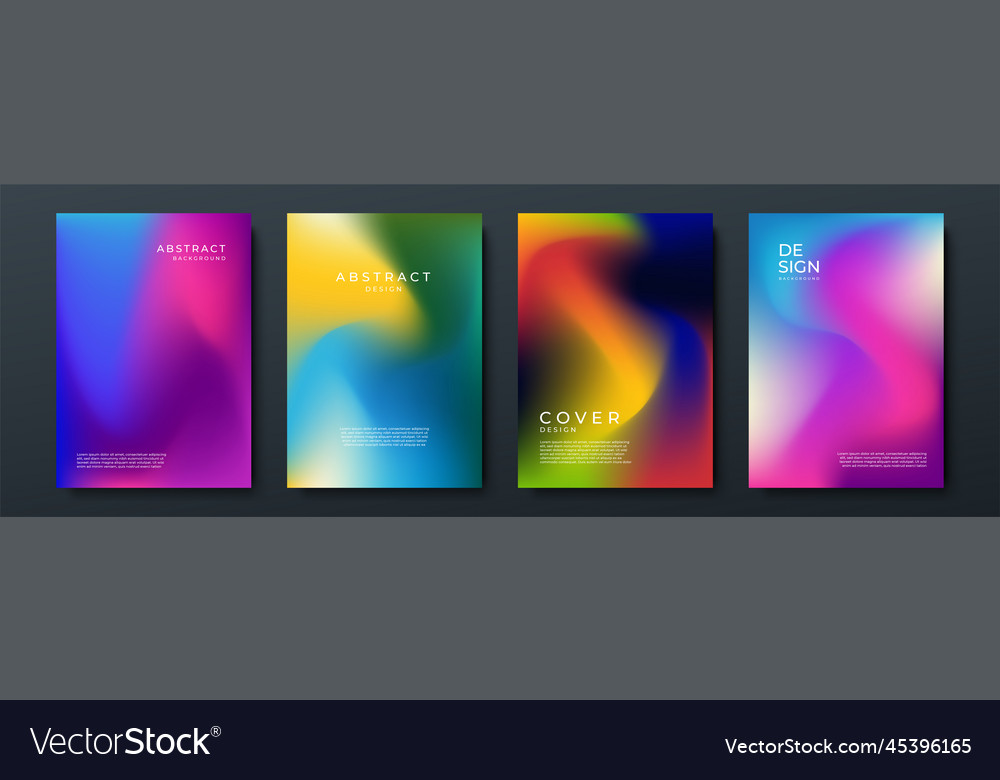 Blurred backgrounds set with modern abstract