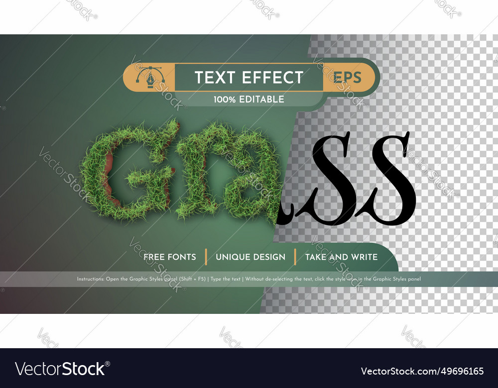Grass Text Effect Font Style