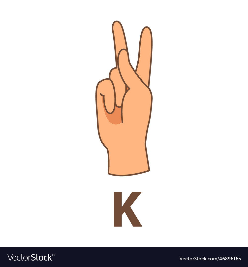 Printable Sign Language Letters K Asl Sign Language