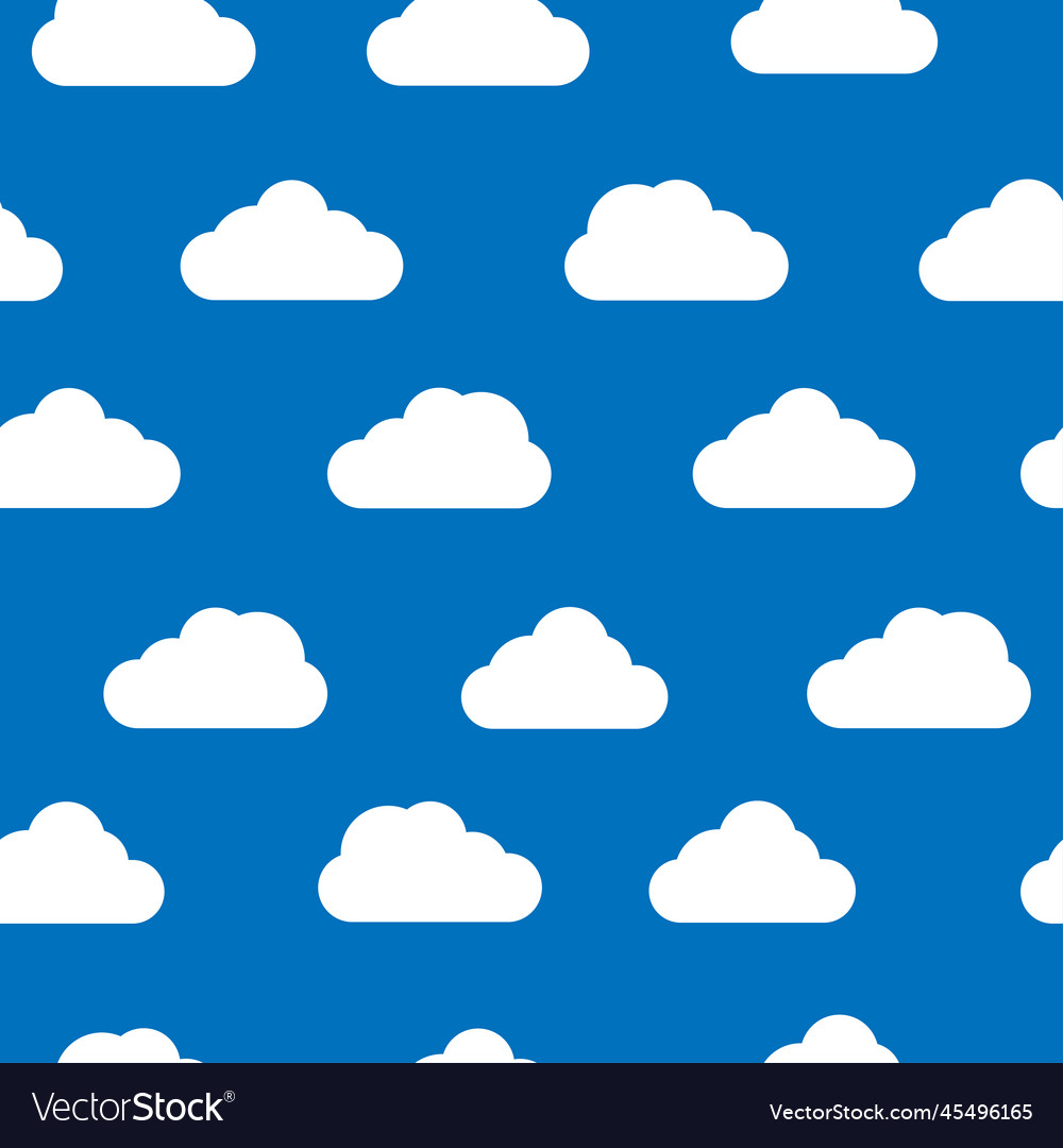 Seamless pattern with clouds vector image Seamless pattern with clouds